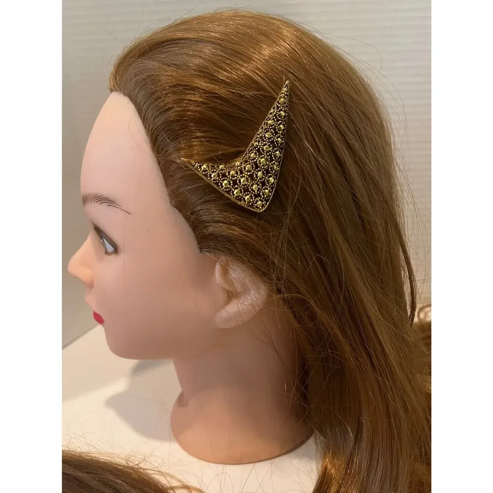 NEW Beautiful Unique Mid Century Vintage Layered Gold Tone ‎ Boomerang Hair Clip